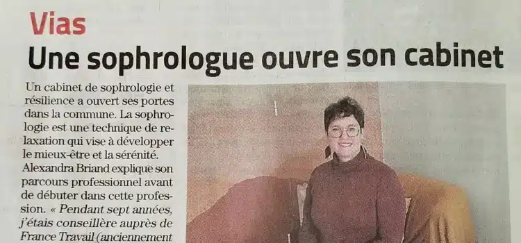 Photo numéro 2 de la galerie de Alexandra Briand : Sophrologue à Vias. Prendre RDV
