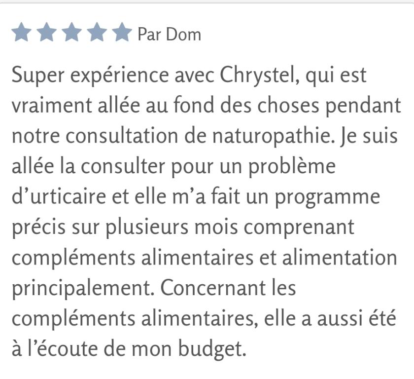Photo numéro 1 de la galerie de Chrystel GERARD : Naturopathe à Écully. Prendre RDV