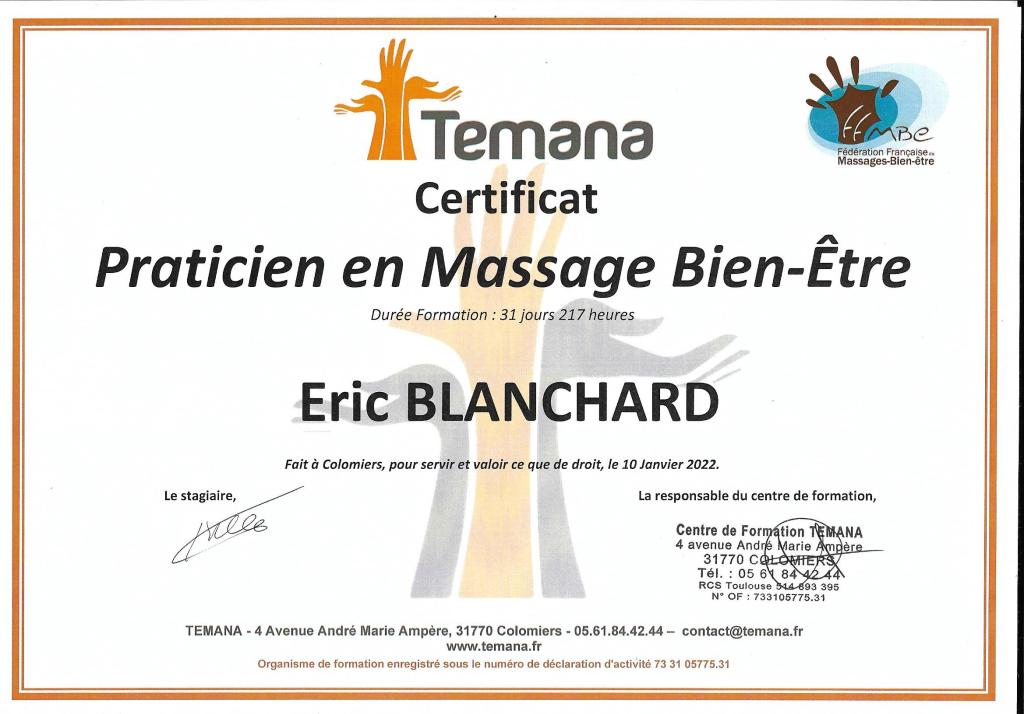 Photo numéro 8 de la galerie de Eric Blanchard : Masseur bien-être à Émerainville. Prendre RDV