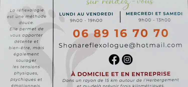 Photo numéro 3 de la galerie de Shona Béziaud : Réflexologue à L'Herbergement. Prendre RDV