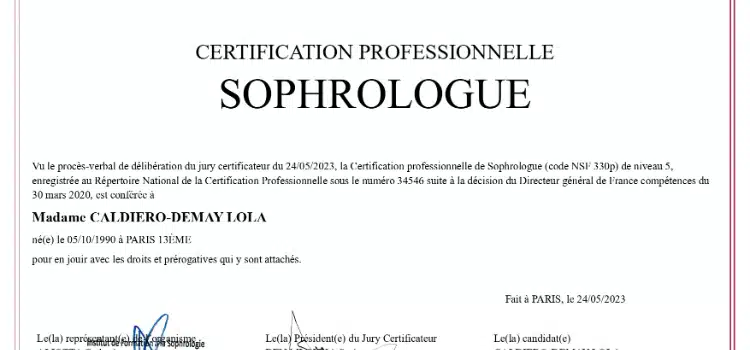 Photo numéro 1 de la galerie de Lola Caldiero : Sophrologue à Pantin. Prendre RDV
