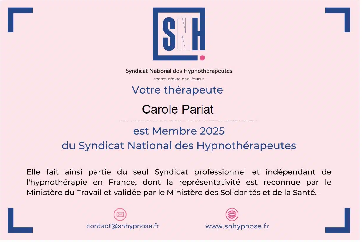 Photo numéro 13 de la galerie de Carole Pariat : Hypnothérapeute à Livry-Gargan. Prendre RDV