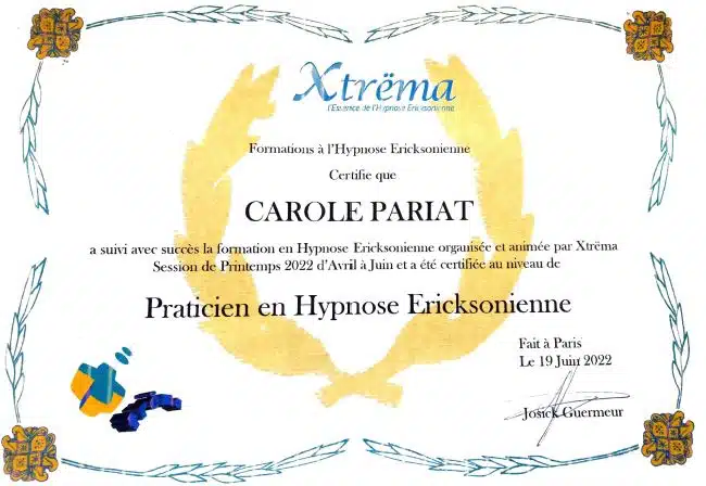 Photo numéro 2 de la galerie de Carole Pariat : Hypnothérapeute à Livry-Gargan. Prendre RDV
