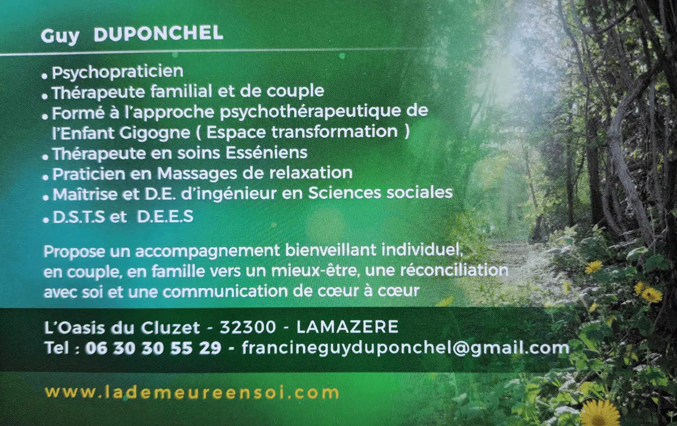 Photo numéro 8 de la galerie de Guy Duponchel : Psychopraticien à Lamazère. Prendre RDV