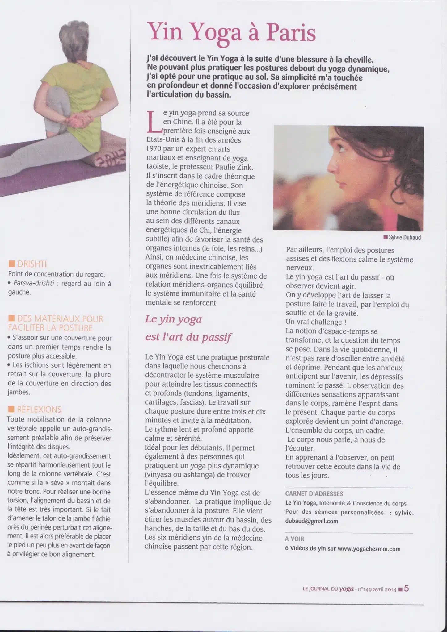 Photo numéro 15 de la galerie de Sylvie Dubaud Yoga Paris : Professeur de Yoga à Paris. Prendre RDV