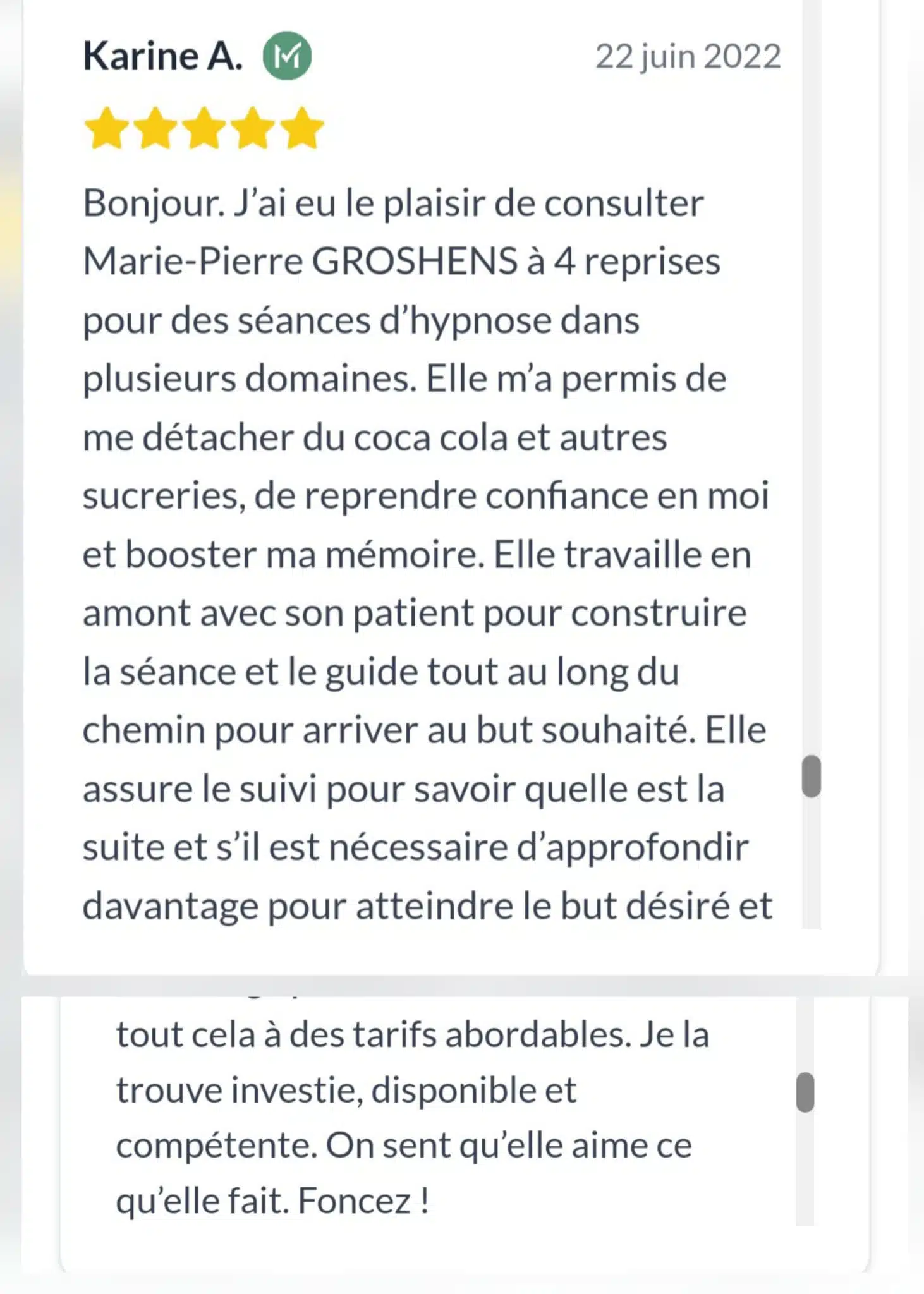 Photo numéro 19 de la galerie de Marie-Pierre Groshens : Hypnothérapeute à Saint-Julien. Prendre RDV