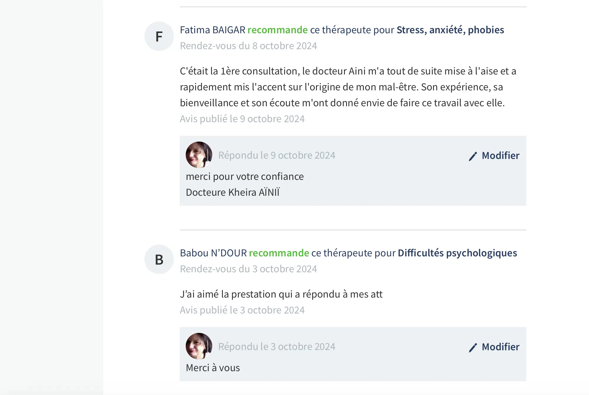 Photo numéro 3 de la galerie de  Docteure Kheira Djamila AÏNI : Psychothérapeute à Paris. Prendre RDV