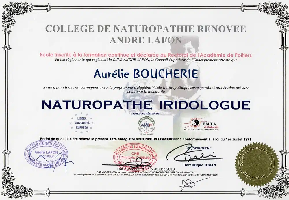 Photo numéro 8 de la galerie de Aurélie Boucherie : Praticien de santé naturelle à Bercloux. Prendre RDV