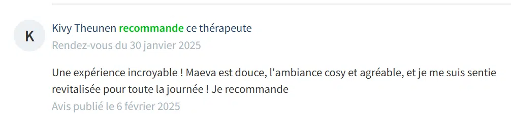 Photo numéro 8 de la galerie de Maeva Muetton : Masseur bien-être à Marseille. Prendre RDV