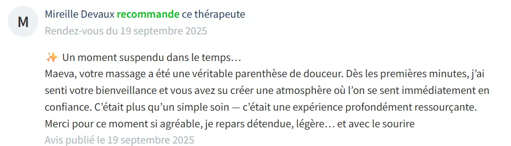 Photo numéro 2 de la galerie de Maeva Muetton : Masseur bien-être à Marseille. Prendre RDV