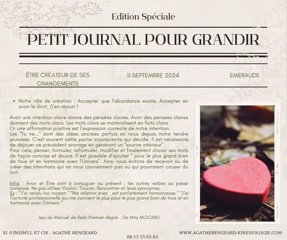 Photo numéro 5 de la galerie de Agathe RENGEARD Kinésiologue Certifiée : Kinésiologue à Saint-Laurent-Nouan. Prendre RDV