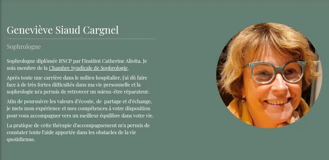 Photo numéro 3 de la galerie de Geneviève Siaud Cargnel : Sophrologue à Sort-en-Chalosse. Prendre RDV