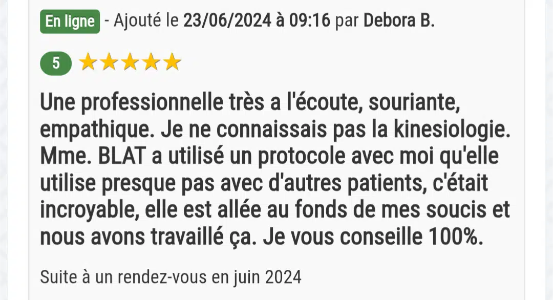 Photo numéro 14 de la galerie de Cyrille Blat : Kinésiologue au Pradet. Prendre RDV