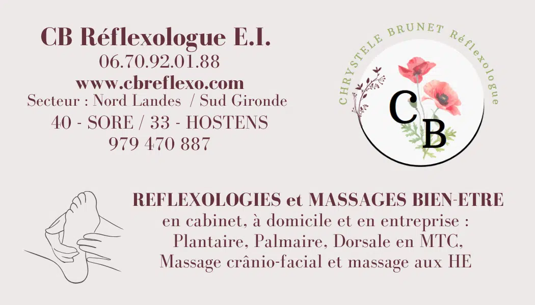 Photo numéro 10 de la galerie de Chrystele Brunet : Réflexologue à Hostens. Prendre RDV