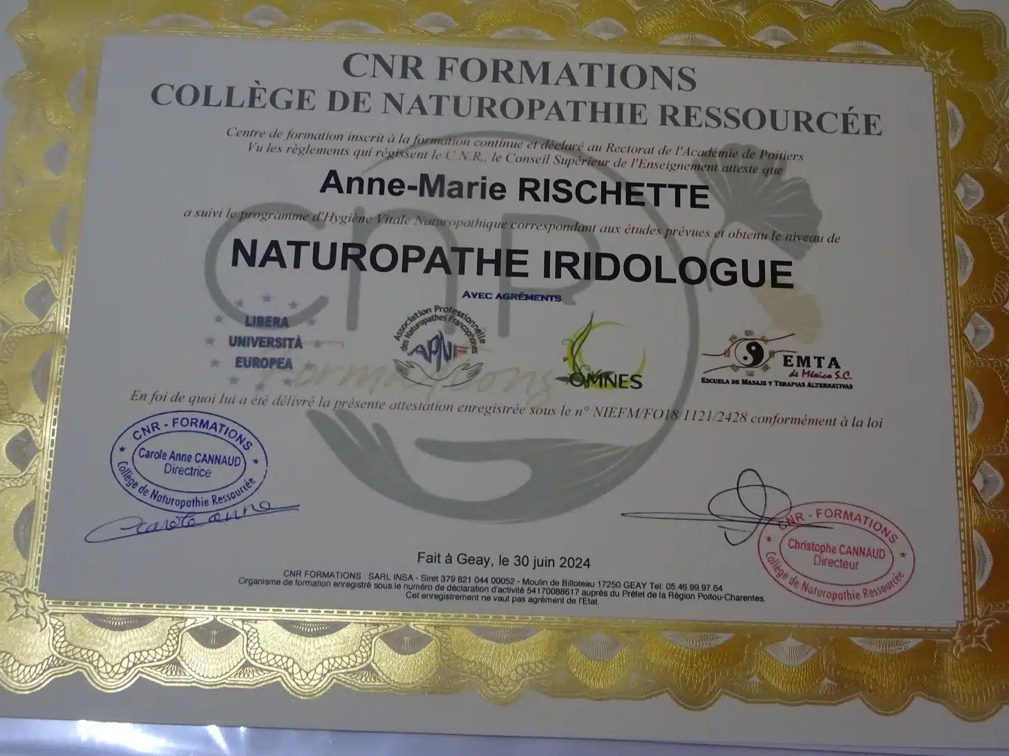 Photo numéro 1 de la galerie de Anne- Marie Rischette : Naturopathe à Saint-André-de-Cubzac. Prendre RDV