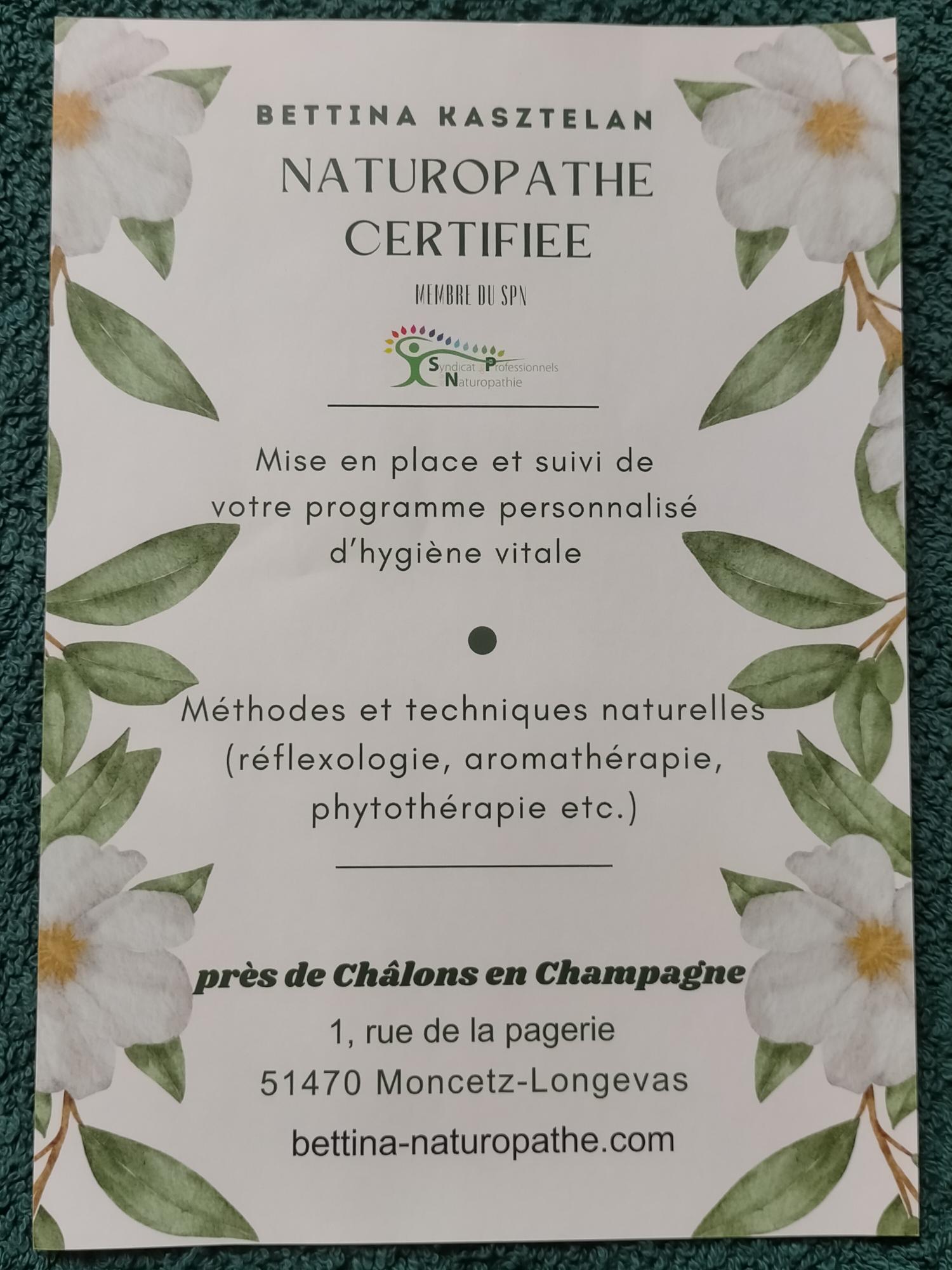 Photo numéro 3 de la galerie de Bettina Kasztelan : Naturopathe à Moncetz-Longevas. Prendre RDV