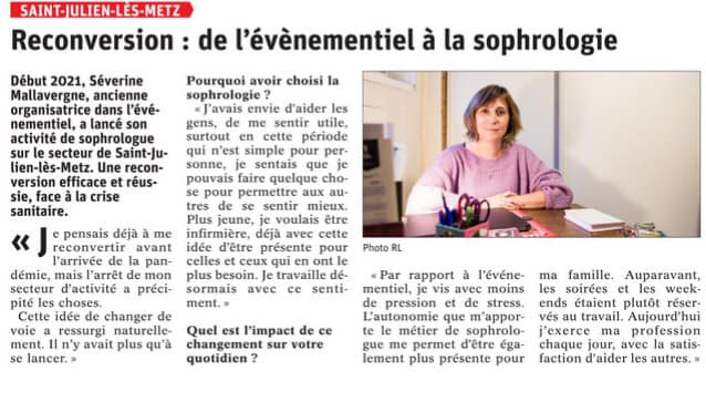 Photo numéro 2 de la galerie de Séverine Mallavergne : Praticien EFT à Saint-Julien-lès-Metz. Prendre RDV