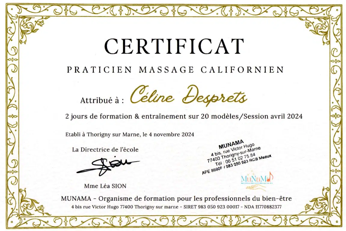 Photo numéro 5 de la galerie de Céline Desprets : Masseur bien-être à Ferney-Voltaire. Prendre RDV