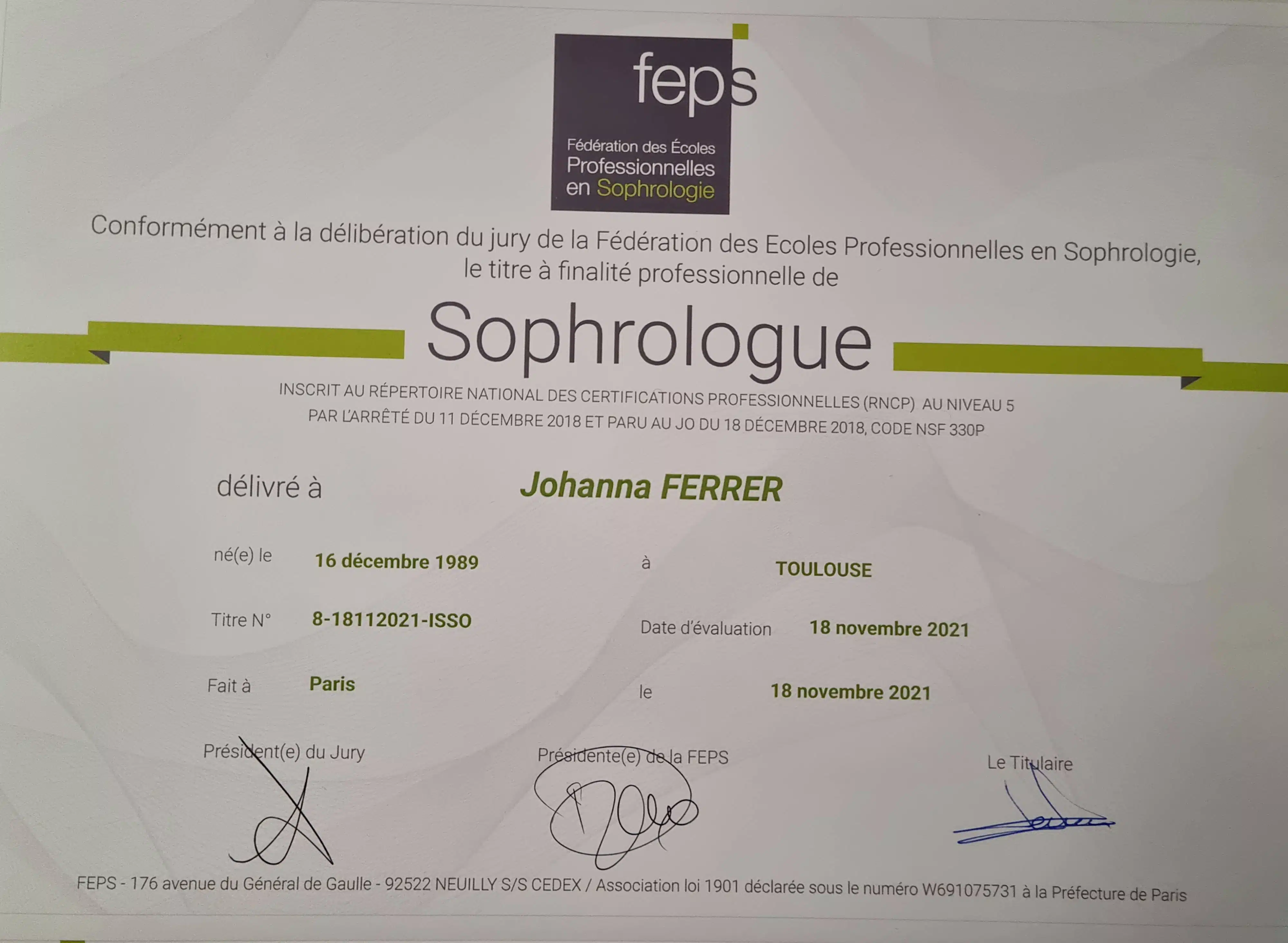 Photo numéro 2 de la galerie de Johanna Ferrer : Sophrologue à Toulouse. Prendre RDV