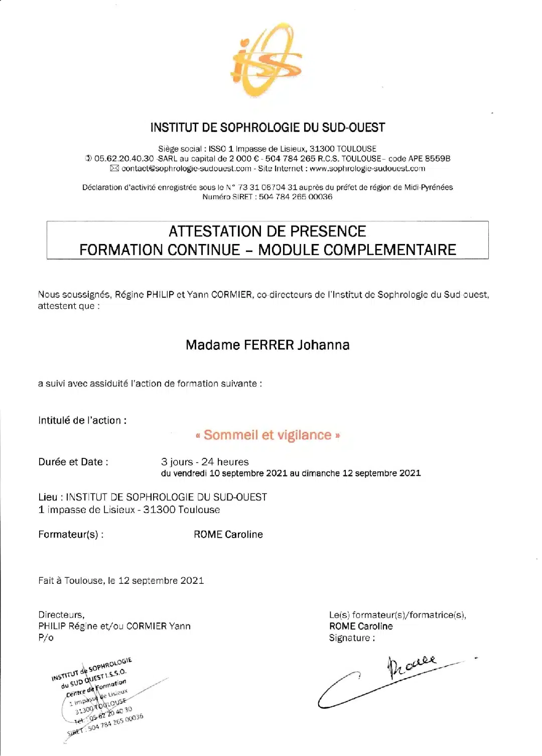 Photo numéro 3 de la galerie de Johanna Ferrer : Sophrologue à Toulouse. Prendre RDV
