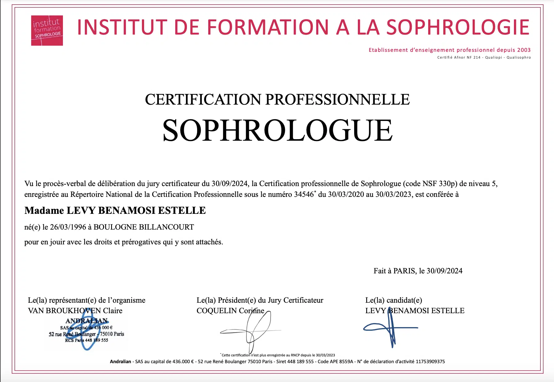 Photo numéro 2 de la galerie de Estelle Benamosi : Sophrologue à Paris. Prendre RDV