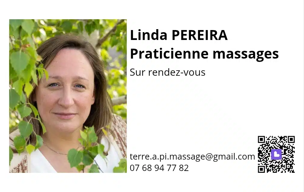 Photo numéro 5 de la galerie de Terre à Pi Linda Pereira : Masseur bien-être à Chailly-en-Bière. Prendre RDV