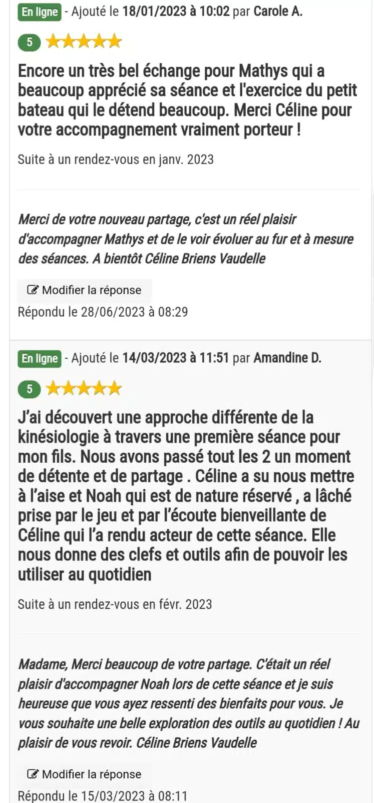 Photo numéro 1 de la galerie de Celine Briens : Kinésiologue à Semoy. Prendre RDV