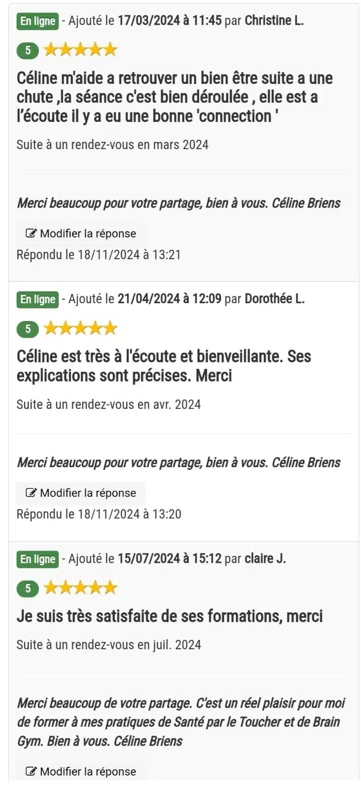 Photo numéro 2 de la galerie de Celine Briens : Kinésiologue à Semoy. Prendre RDV