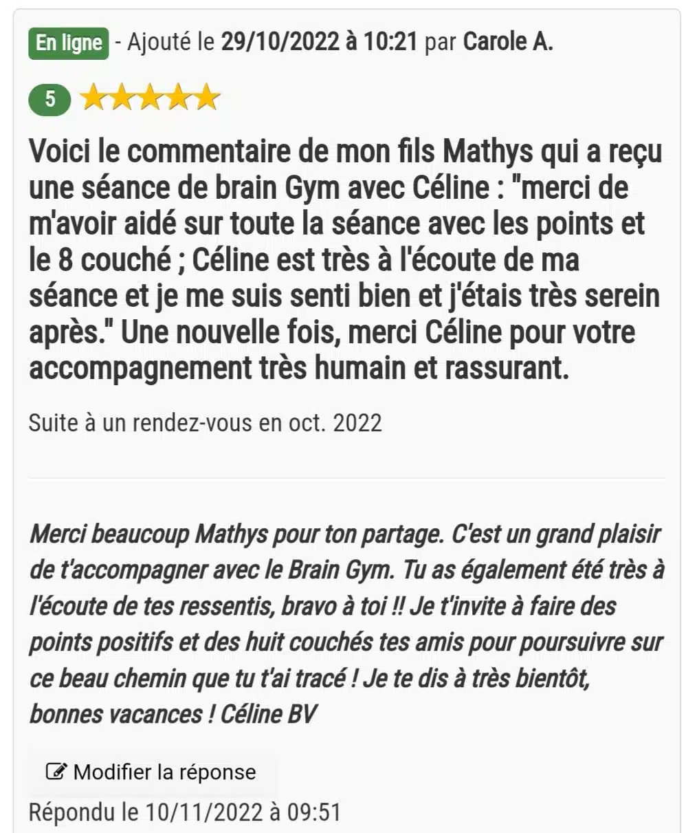 Photo numéro 7 de la galerie de Celine Briens : Kinésiologue à Semoy. Prendre RDV