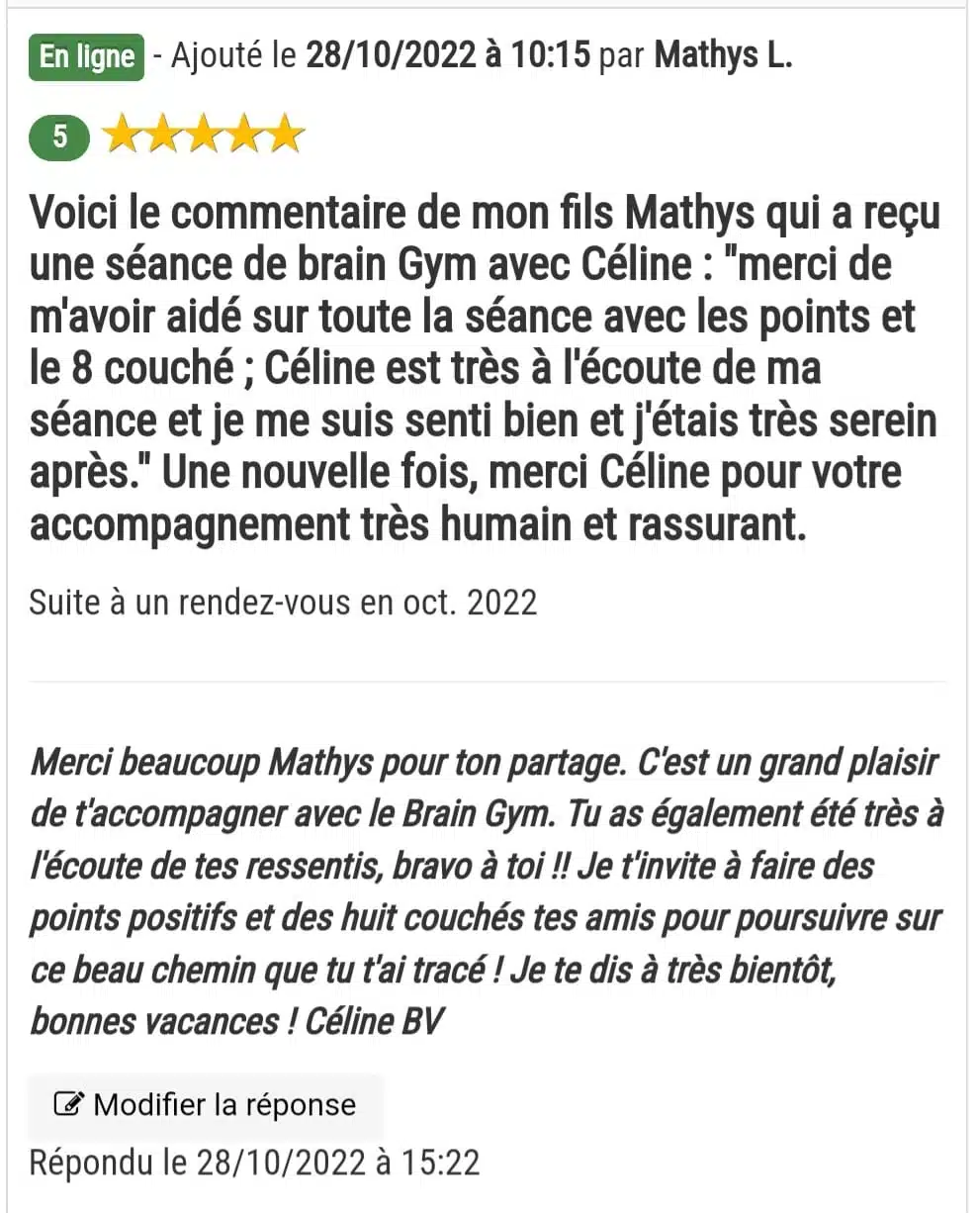 Photo numéro 9 de la galerie de Celine Briens : Kinésiologue à Semoy. Prendre RDV
