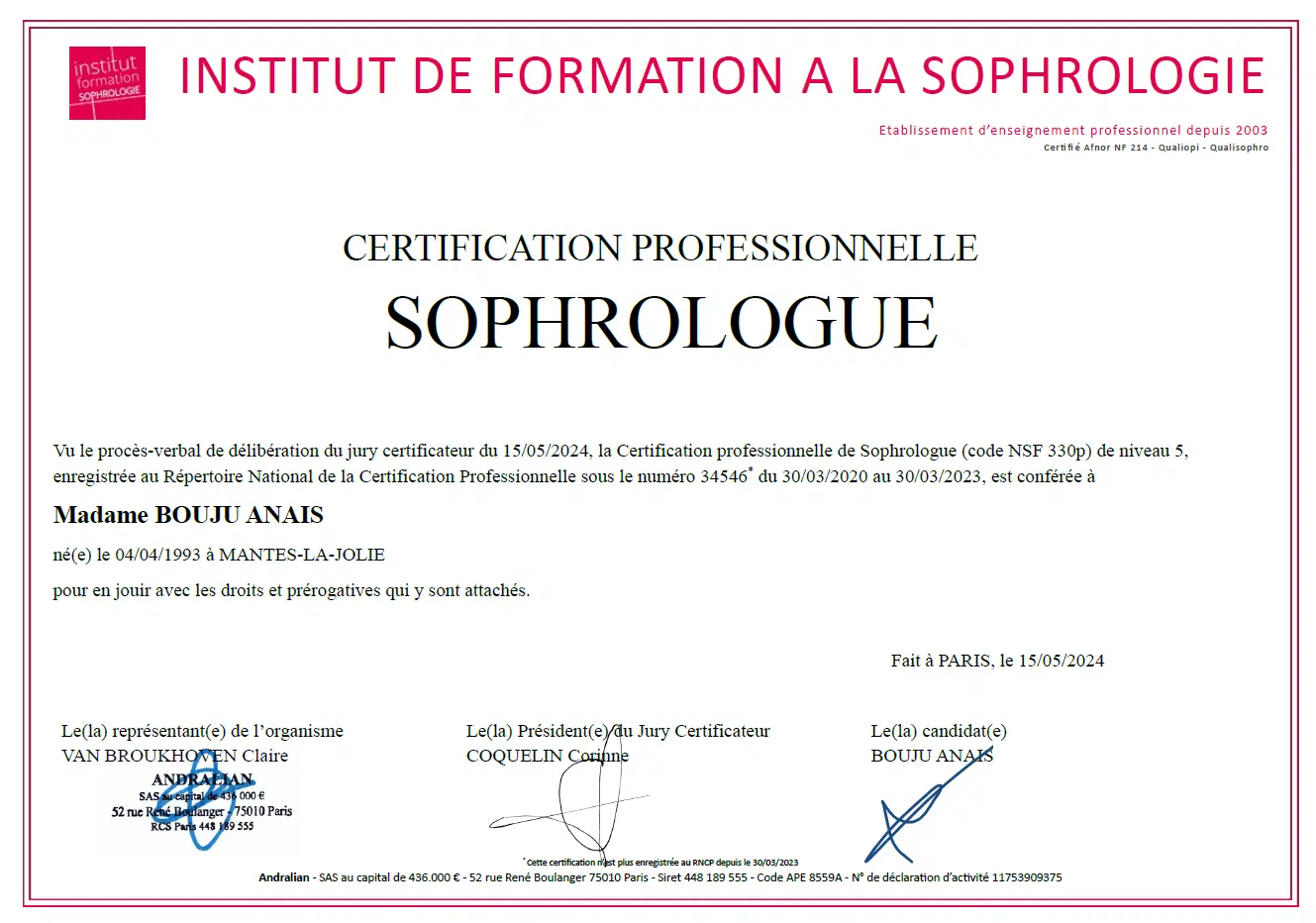 Photo numéro 7 de la galerie de Anaïs Peineau : Sophrologue à Combs-la-Ville. Prendre RDV